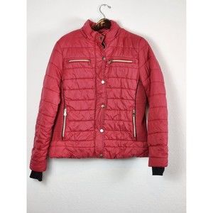 Sacha Pacha Women's‎ Red 100% Polyimide Long Sleeve Mock Neck Jacket Size XL